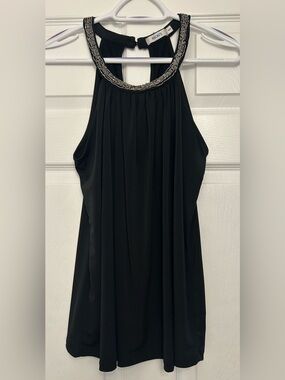 Ricki's Black Beaded Halter Tank Top